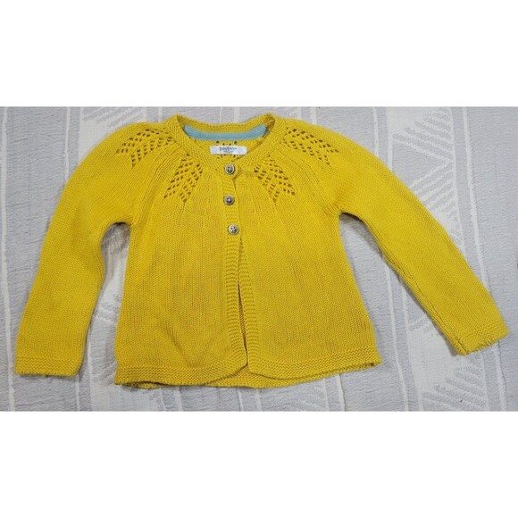 Baby Boden Yellow Pointelle Knit Cardigan (12–18 Months) - Picture 1 of 4